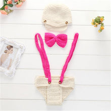 Load image into Gallery viewer, Knitting Baby Hat Newborn Photography Props Cute Children Pajamas Set For Girls And Boys