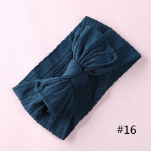 Load image into Gallery viewer, Modern Braid Nylon Bow Knot Solid Wide Nylon Headbands Turban Baby Girls Head Wrap For Girls