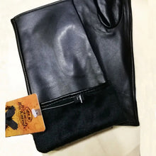 Load image into Gallery viewer, Long Sheepskin Half Finger Gloves Women's Leather Car Driving Men's Outdoor Motorcycle Riding Fingerless Sun Protection