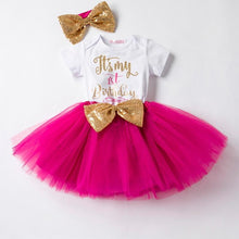 Load image into Gallery viewer, Baby First Birthday Outfits Tutu Tulle for 1 Year Party Fluffy Pink Communion Toddler Christening Gown Dresses For Girls