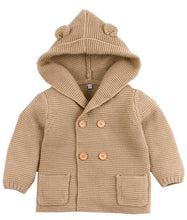 Load image into Gallery viewer, Winter Fashionable Sweaters For Baby Cardigans Autumn Hooded Newborn Knitted Jackets Cartoon Bear Children Long Sleeve Clothing