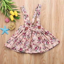 Load image into Gallery viewer, Luxury Modern Summer Fashion Toddler Kids Baby Girls Floral Printing Sleeveless Clothes Party Strap Tutu Dress For Girls