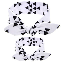 Load image into Gallery viewer, Mother & Baby Headbands Print Floral Elastic Hair Bands Parent-Child Hair Accessories Bow For Baby Girls Bow in Modern Design