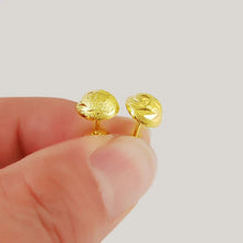 Load image into Gallery viewer, Pure Gold Color 8mm Mushroom Shape Stud Earrings for Women,Fashion 24K Gold GP Heart Flower Butterfly Earring Women's Jewelry