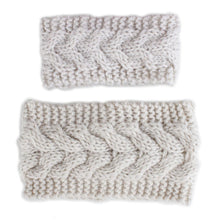 Load image into Gallery viewer, HandmadeKnit Wool Hairband for Mother & Daughter Headband Knit Flower Hairband Ear Warmer Headwrap