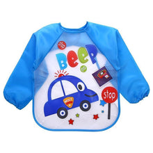 Load image into Gallery viewer, Waterproof Long Sleeve Girl Bibs Kids Burp Cloth Feeding Bib with Pocket Bib For Kids