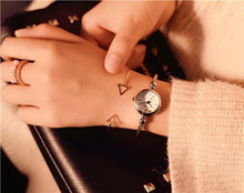 Load image into Gallery viewer, Small Gold Bangle Bracelet Luxury Watches Stainless Steel Retro Ladies Quartz Wristwatches Fashion Casual Women Dress Watch For Women and Girls