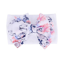 Load image into Gallery viewer, Handmade Bow Flowers Baby Headbands Printed Bowknot Elastic Baby Turban Newborn Hair Accessories For Baby Girls