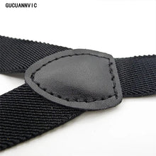 Load image into Gallery viewer, Fashion Men's Suspender 2cm Wide Black Men Suspenders Pants 6 Button Y Back Suspenders Women's Pants Wedding Braces Man