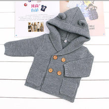 Load image into Gallery viewer, Knitting Cardigan Warm Long Sleeve Hooded Sweaters for Newborn Infant