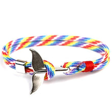 Load image into Gallery viewer, Fashion Whale Tail Bracelets For Men And Women Charm Survival Rope Chain Bracelet Male Wrap Metal Hooks