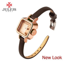 Load image into Gallery viewer, Lady Women's Watch Japan Quartz Hours Fine Fashion Dress Bracelet Leather Lovely Mini Candy Square Cute Girl Gift Julius No Box