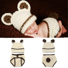 Load image into Gallery viewer, Knitting Baby Hat Newborn Photography Props Cute Children Pajamas Set For Girls And Boys