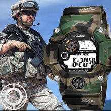 Load image into Gallery viewer, Shock Military Army Mens Watch In Camouflage Style With LED Digital Back Light With Luminous Effect