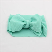 Load image into Gallery viewer, Adjustable Big Bow Headwrap Top Knot Headbands Over Sized Bow Hair Turban for Newborn Girl