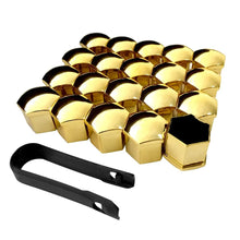 Load image into Gallery viewer, 20Pcs Universal Anti-Rust 17 19 21mm Chrome Glossy ABS Auto Trim Tyre Wheel Nut Screw Bolt Protection Covers Cap Car Accessories