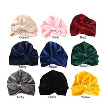 Load image into Gallery viewer, New Modern Baby Hat for Girls Autumn Winter Baby Cap Turban Great for Photography Props Elastic Infant Design