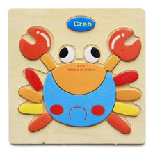 Load image into Gallery viewer, Wooden 3D Stevvex Modern Interesting Baby Learning Puzzles for Children Cartoon Animal Fruit Puzzles Intelligence Kids Children Educational Toy