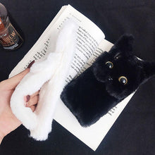 Load image into Gallery viewer, 3D Cartoon Doll Protective Case Cute Girls Women Furry Plush Case For Iphone 13 12 11 Pro Xs Max X Xr Se Cases 3d Cartoon Cat Furry Fluffy Warm Case For Iphone 6 6s 7 8 Plus 12prophone Case