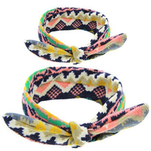 Load image into Gallery viewer, Mother & Baby Headbands Print Floral Elastic Hair Bands Parent-Child Hair Accessories Bow For Baby Girls Bow in Modern Design