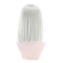 Load image into Gallery viewer, Synthetic Hair Short Wig With Bangs Cosplay Wigs For Women Straight Bob Wig Korean Pink Red Brown Blue Green White Purple Grey