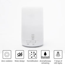 Load image into Gallery viewer, Mini Air Ultrasonic Humidifier USB Charging 5 Color Led Night Light Aromatherapy Essential Oil Aroma Diffuser For Home Car Office