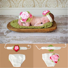 Load image into Gallery viewer, Knitting Baby Hat Newborn Photography Props Cute Children Pajamas Set For Girls And Boys