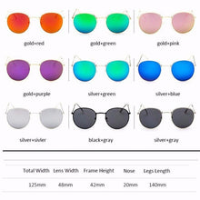 Load image into Gallery viewer, Leon Elegant Unisex Woman and Man Classic Round Sunglasses Designer Glasses Lady Round Luxury Retro Sunglasses With Vintage Mirror Oculos De Sol Gafas