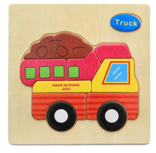 Load image into Gallery viewer, 3D Wooden Children Interesting Puzzle Toys With Animals and Cars Exellent Puzzles Intelligence Kids Early Educational Toys For Children