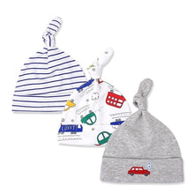 Load image into Gallery viewer, Printed Baby Hats & Caps For Newborn Baby Accessories In Elegant Modern Design Set Of 3PCS For Baby Kids