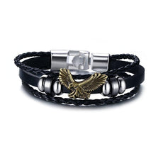 Load image into Gallery viewer, Lucky Vintage Men's Leather Bracelet Playing Cards Charm Multilayer Braided Men and Women Gift