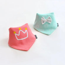 Load image into Gallery viewer, Cotton Baby Bibs Double Layers Saliva Scarf Fashion Cartoon Print Baby Triangle Towel For Newborn Boy Girl