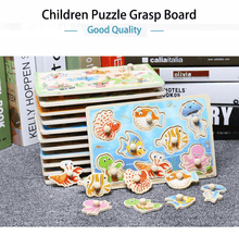 Load image into Gallery viewer, New Hand Grab Board Wooden Puzzle Toys for Children Cartoon Animal Fruit Kids Baby Early Educational Learning Toy
