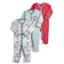 Load image into Gallery viewer, 3pcs Set Baby Romper Newborn Sleep suit Flower Baby Rompers Infant Baby Clothes Long Sleeve Newborn Jumpsuits Pajamas for Kids