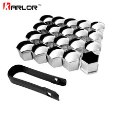 Load image into Gallery viewer, 20Pcs Universal Anti-Rust 17 19 21mm Chrome Glossy ABS Auto Trim Tyre Wheel Nut Screw Bolt Protection Covers Cap Car Accessories