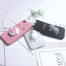 Load image into Gallery viewer, Cat Soft Silicone Mobile Phone Case Back Cover 3D Cute Bear Seal Phone Case For iPhone 6 6S 7 8 Plus X Case Cartoon Cat Ear Silicone Case For iPhone5S SE 8 Plus