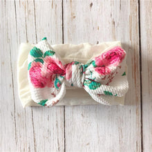 Load image into Gallery viewer, Infant Nylon Print Fabric Headband Baby Girl Headbands for Girls Bows Baby Turban Headwrap Newborn Hairband For Girls
