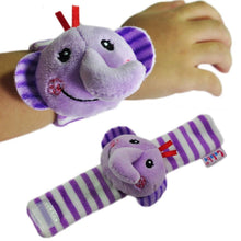 Load image into Gallery viewer, Soft Plush Baby Animal Hand Bells Baby Rattle Toys Newborn Gift Animal Style Hand Bell Rattle For Baby Kids