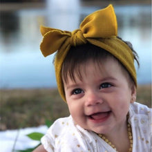 Load image into Gallery viewer, Modern Headbands Knitted Newborn Baby Bows Head Warm Headband Infant Toddler Hair Bow for Girls Kids