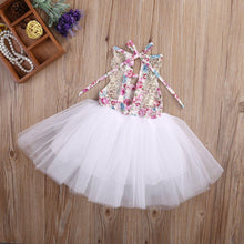 Load image into Gallery viewer, Handmade Girl Dress With Sequins Baby Girls Dress Tulle Tutu Floral Dress Baby Dresses Sundress Baby Clothing For Wedding and Celebrations