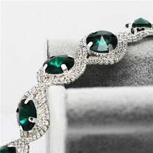 Load image into Gallery viewer, Modern NEW Trend Luxury Woman Elegant Wedding Bridal Jewelry Sets For Women Rhinestone Austrian Crystal Jewelry Set Bracelet Earrings Set