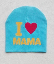 Load image into Gallery viewer, Modern Popular Baby Knitted Warm Cotton Beanie Hat cap For Toddler Baby Kids Cap for Girls & Boys I love Mama Prints Baby Hat Design