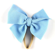 Load image into Gallery viewer, Modern New Headband with Messy Bow Baby Girls Hairbows Infant Solid Large Bow Turban Headwrap Newborn Bow For Girls