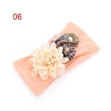 Load image into Gallery viewer, Luxury Handamde Pearl Baby Kids Fashion Headbands Nylon Flower Girl Hairband Pearl Turban Soft Bow