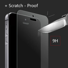 Load image into Gallery viewer, Frosted Matte Glass On iPhone 5 5s 5c SE X XS Max XR Tempered Glass 9H Hardness iPhone 6 6s 7 8 Plus Protective Glass Cover Case Tempered Glass Film Case-Friendly HD Clear Glass Protector for iPhone