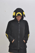 Load image into Gallery viewer, Women's Black Umbreon Hoodie Outerwear Jacket Sweatshirt Unisex Cosplay Costumes Plush Animal Hoodie Suits