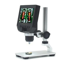 Load image into Gallery viewer, G600 600X electronic USB microscope digital soldering video microscope camera 4.3 inch lcd Endoscope magnifying Camera +LED