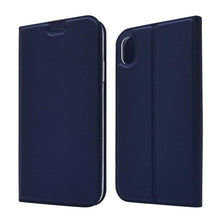 Load image into Gallery viewer, Lightweight Simple iPhone XS Case on for iPhone XS Max X XR 6S 5S 7 8 Plus 11 pro max Cover Luxury Wallet Magnet Flip Leather Cases Magnetic Closure PU Leather Phone Case Full Protective Cover for iPhone