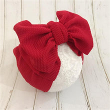 Load image into Gallery viewer, Modern Luxury Adjustable Big Bow Headwrap Baby Headband Top Knot Headbands, Over Sized Bow Hair Turban Newborn Head Band for Girls