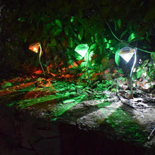 Load image into Gallery viewer, 4 Solar Garden Diamond LED Lamps In White Warm White And Multicolor Stainless Steel Lamps For Garden Pathway Yard